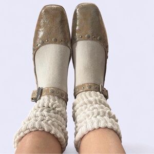 Free People Gold Metallic Flats